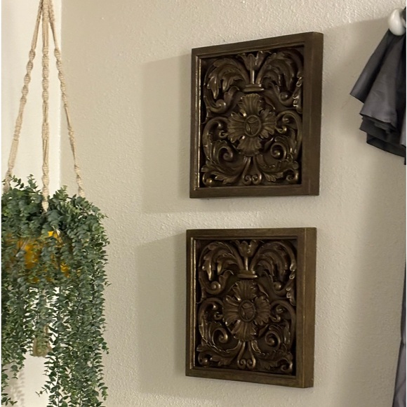 Vintage resin wall tiles, art, wall hanging - Picture 2 of 3